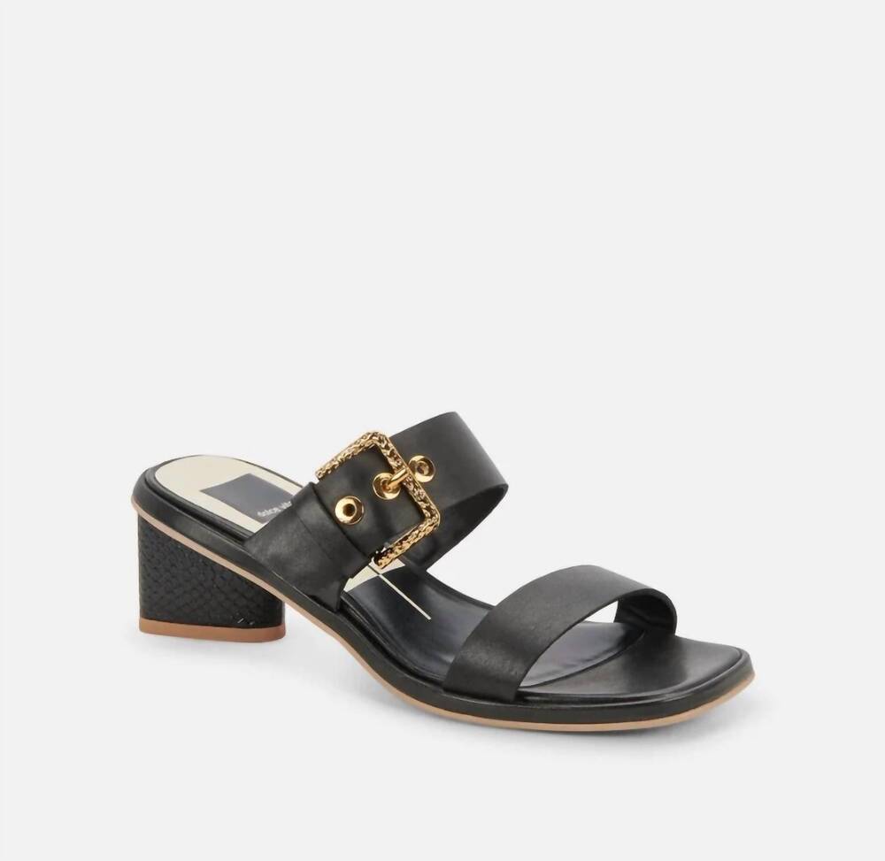 NEW DOLCE VITA women's leather riva heel in black